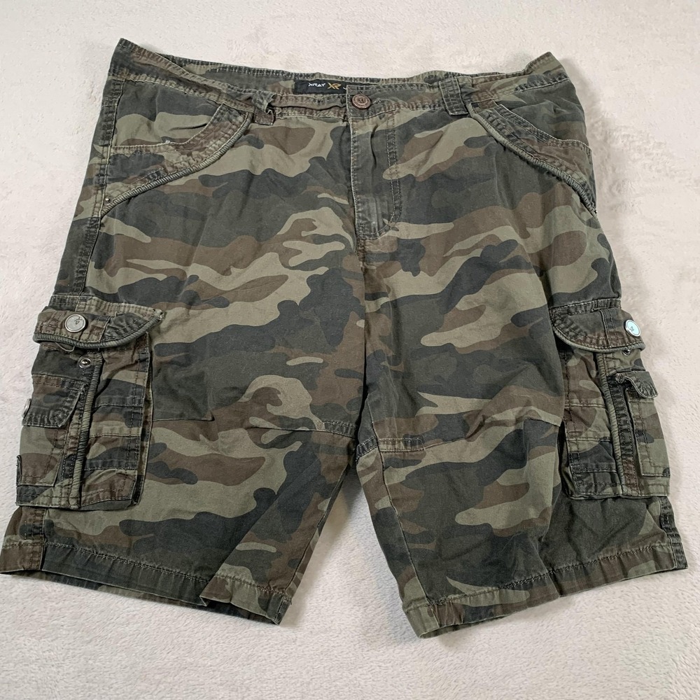 XRay Jeans Shorts Mens 38 Camo Cargo Camouflage Outdoor Utility Pockets‎ Cotton